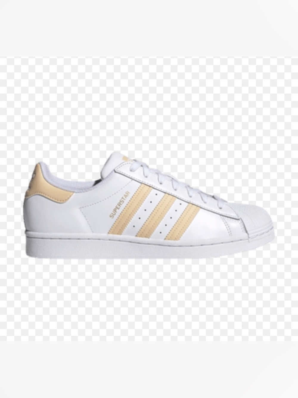 Adidas Superstar W Sneakers with Beige Suede Accent Stripes